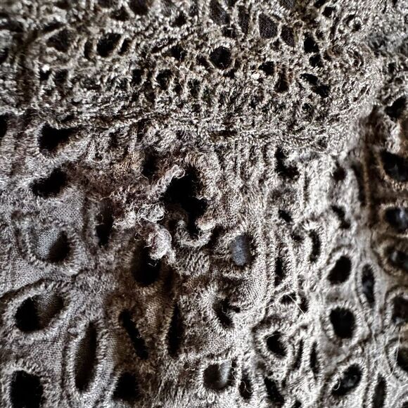 Ralph Lauren Y2K black eyelet tiered lined midi skirt Sz M # 2403 - Picture 12 of 16